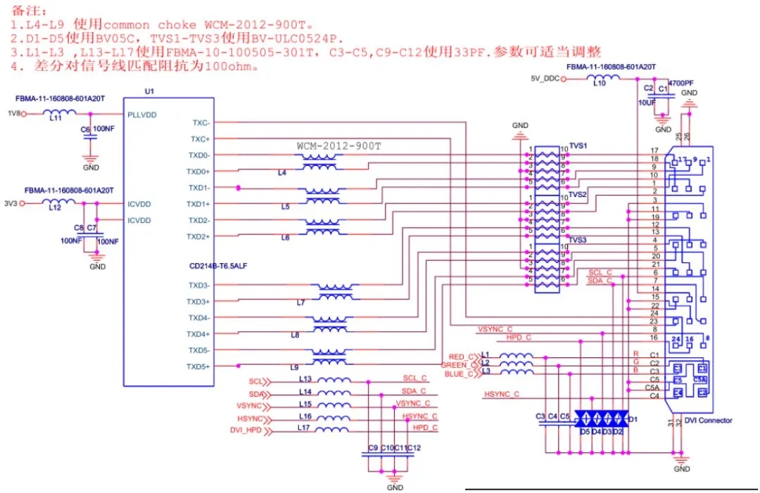 DVIEMC設(shè)計(jì)標(biāo)準(zhǔn)電路