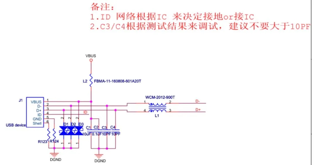 USBDEVICE EMC設(shè)計(jì)標(biāo)準(zhǔn)電路